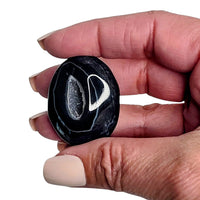 Druzy Black Agate Pocket Stone