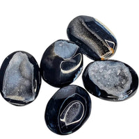 Druzy Black Agate Pocket Stone