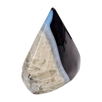 Druzy Black Agate Teardrop