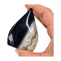 Druzy Black Agate Teardrop