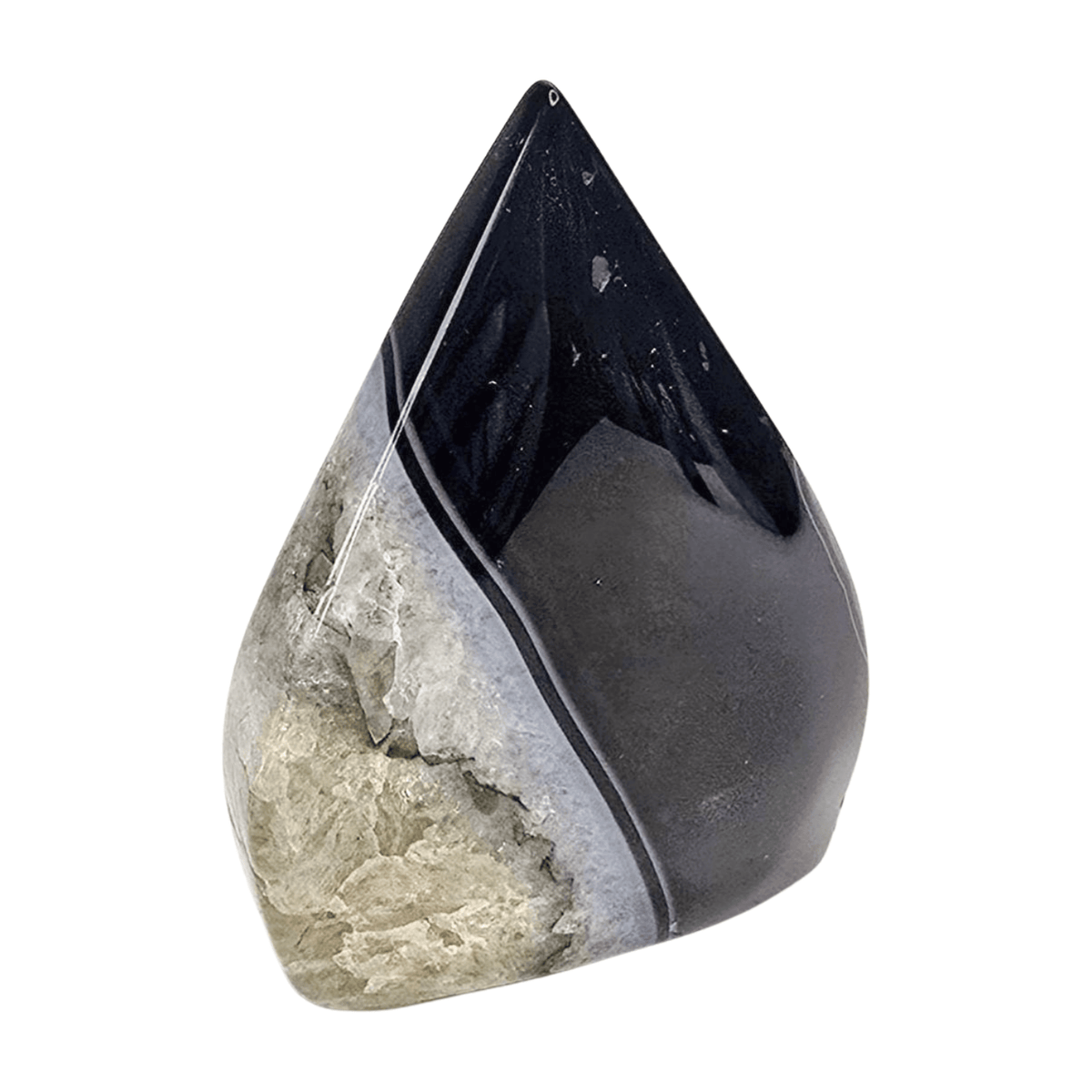 Druzy Black Agate Teardrop