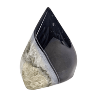 Druzy Black Agate Teardrop