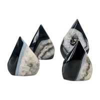 Druzy Black Agate Teardrop