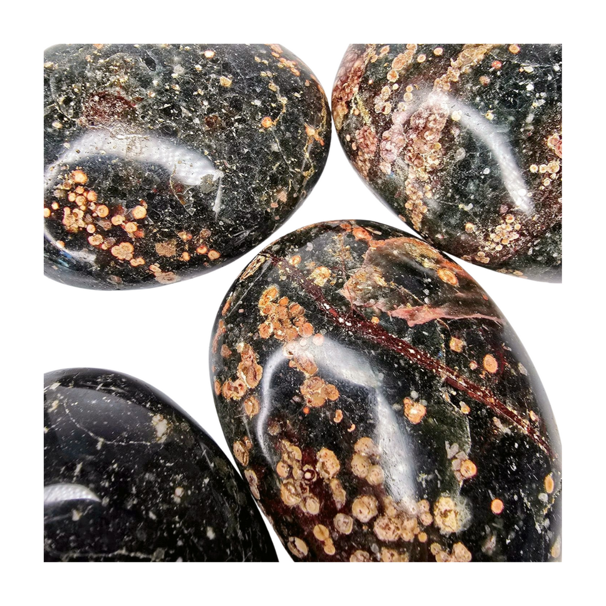 Fireworks Obsidian Palm Stone