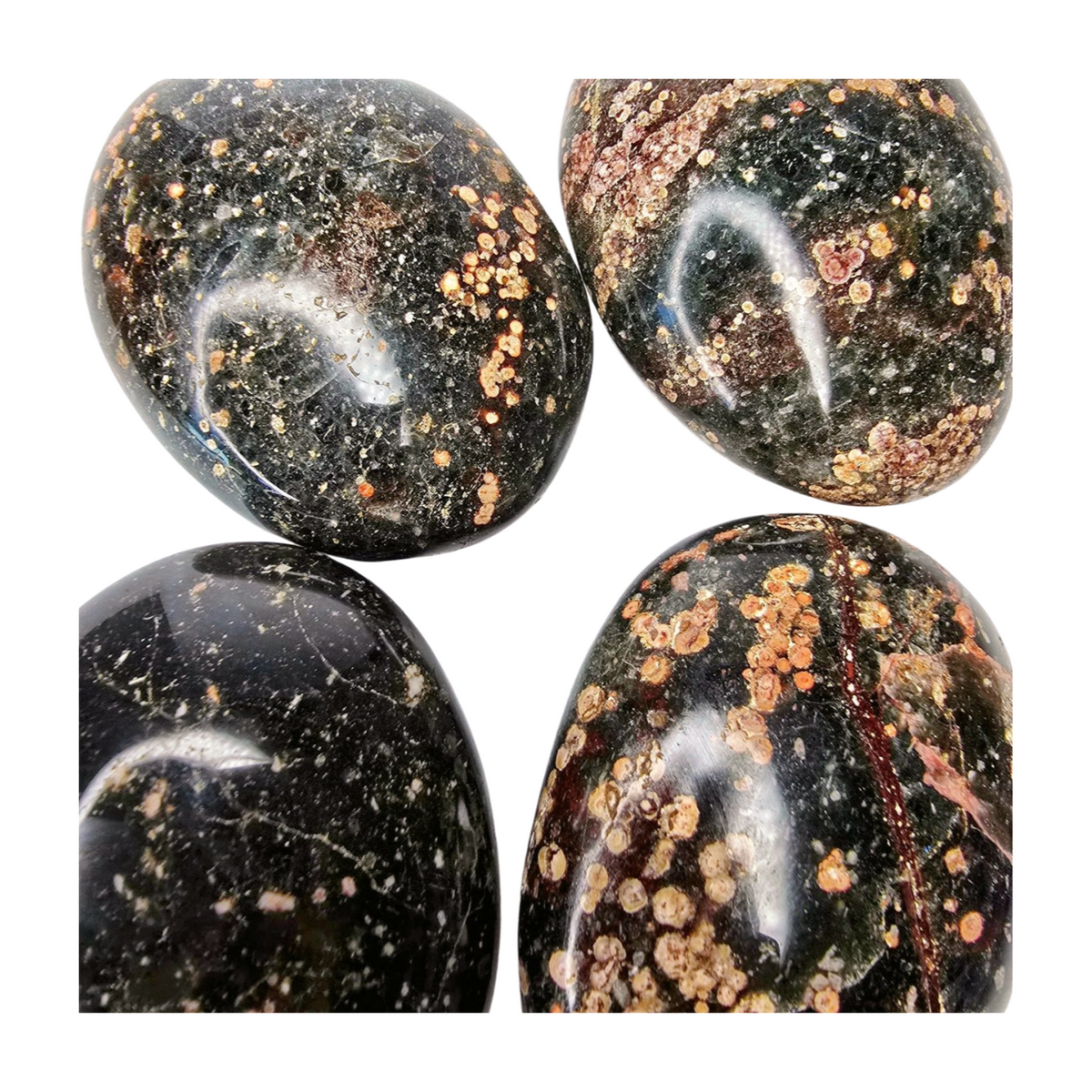 Fireworks Obsidian Palm Stone