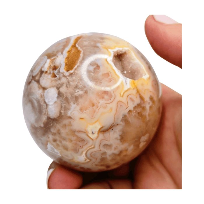 Flower Agate Quartz Sphere