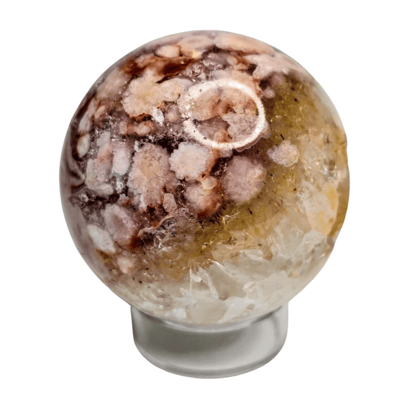 Flower Agate Quartz Sphere