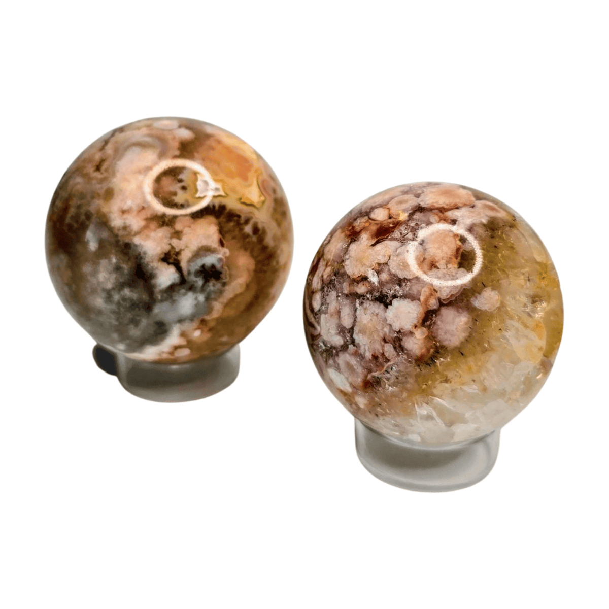 Flower Agate Quartz Sphere