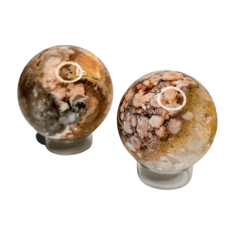 Flower Agate Quartz Sphere
