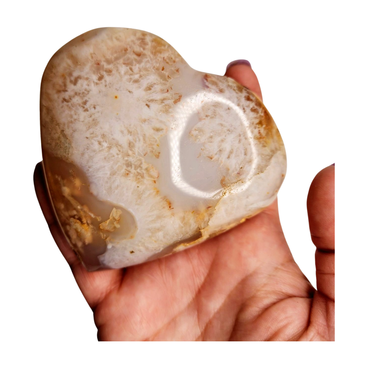 Flower Agate Heart