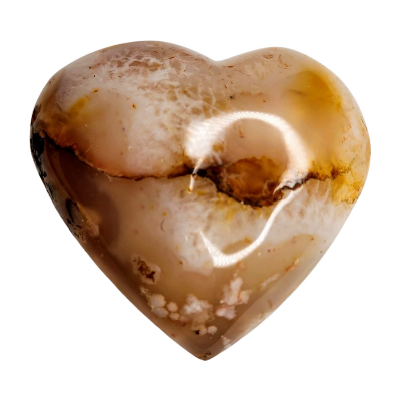 Flower Agate Heart