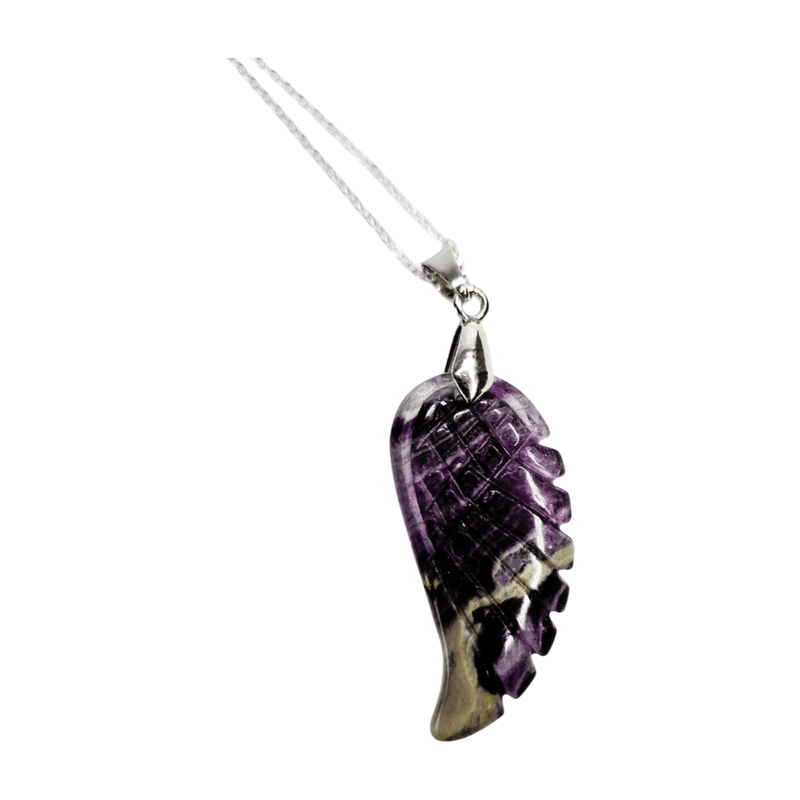 Fluorite Feather Pendant