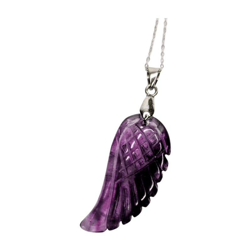 Fluorite Feather Pendant
