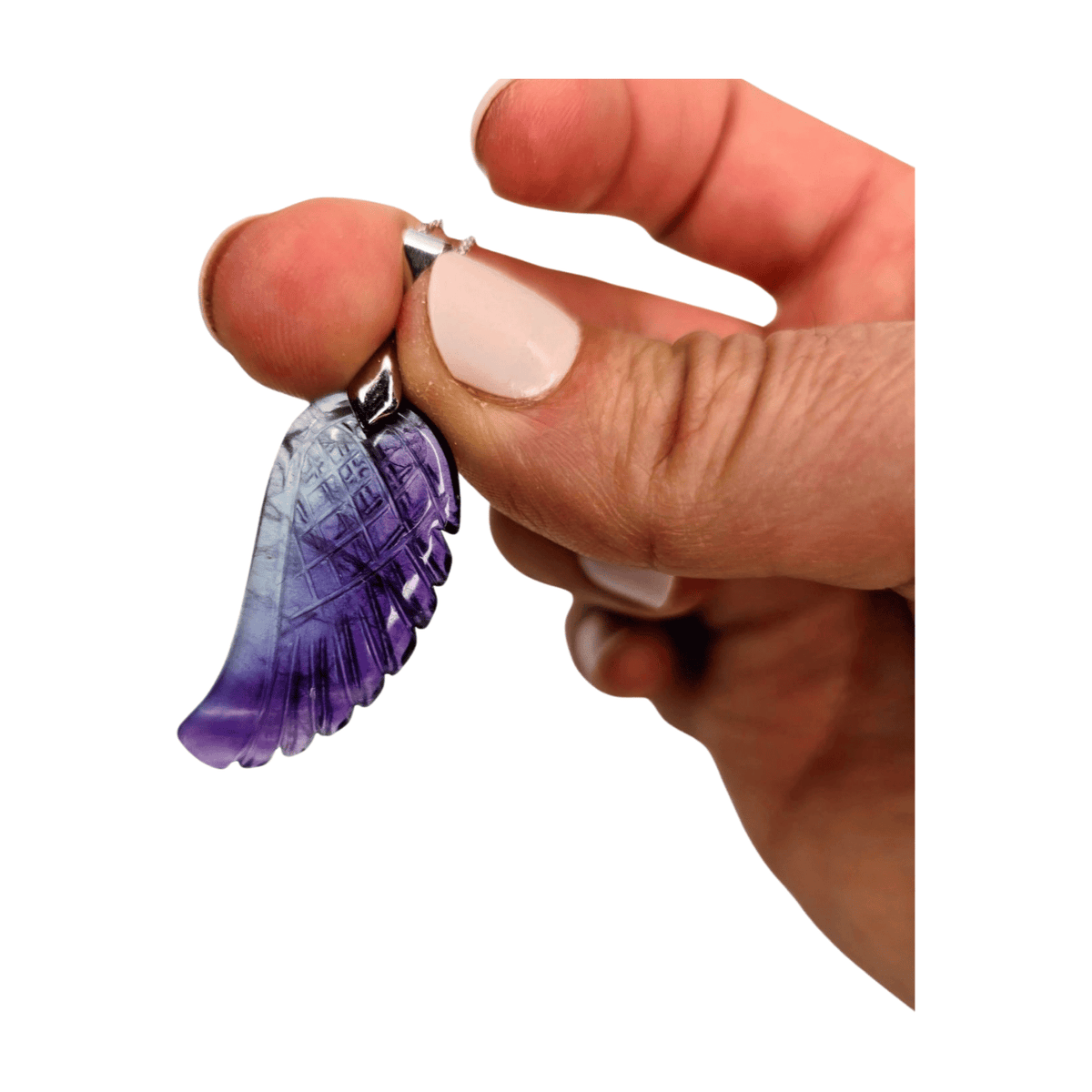 Fluorite Feather Pendant