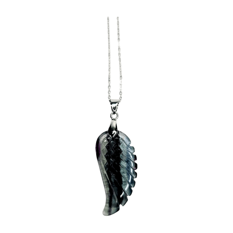 Fluorite Feather Pendant