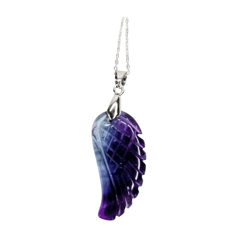 Fluorite Feather Pendant