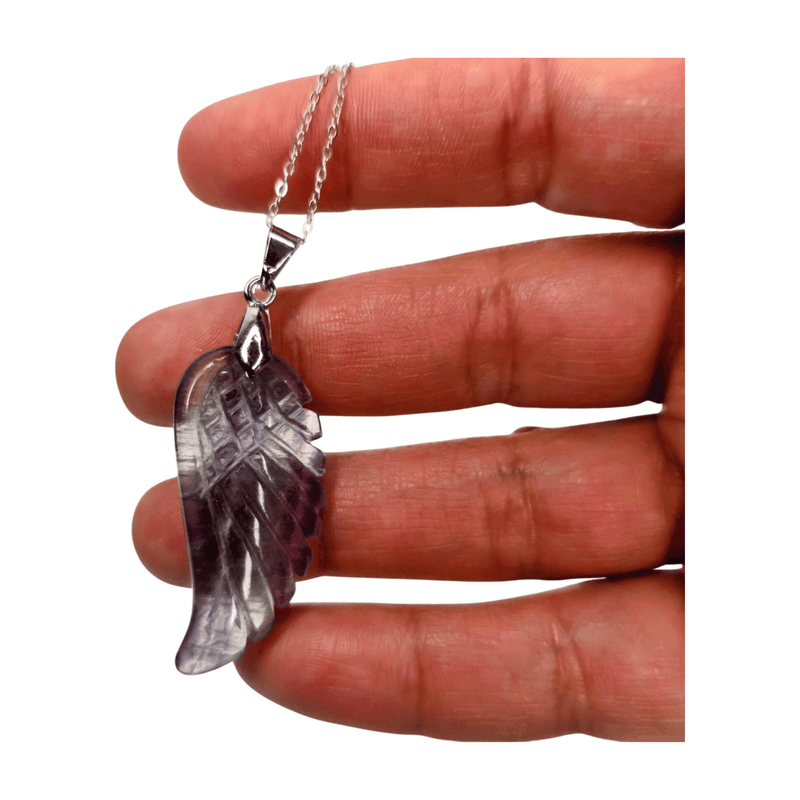 Fluorite Feather Pendant