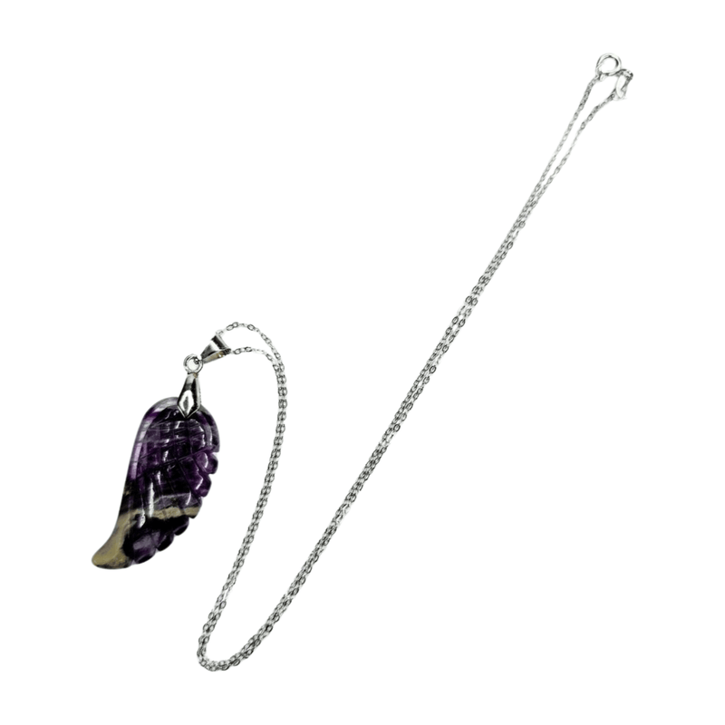 Fluorite Feather Pendant