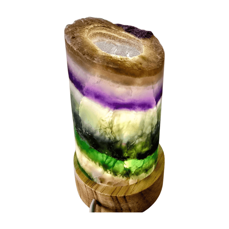 Fluorite Lamp Lit