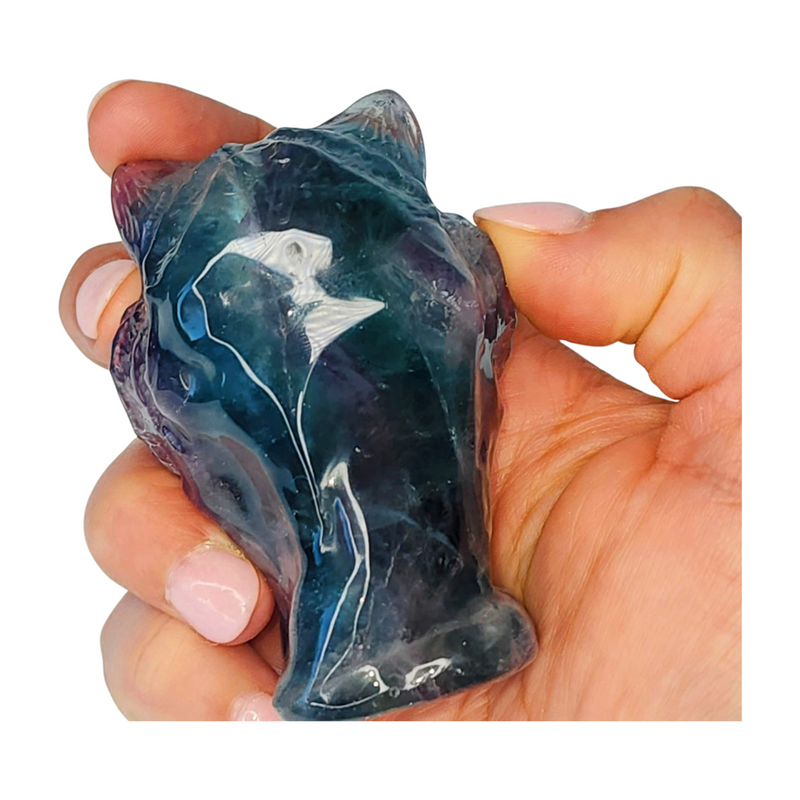 Fluorite Lion Head