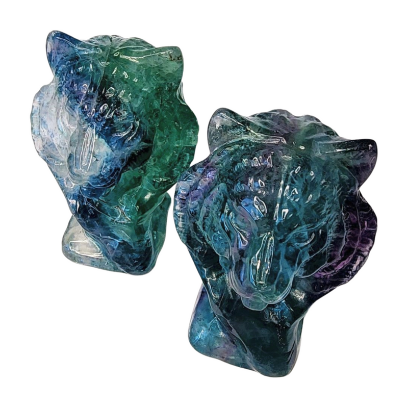 Fluorite Lion Head