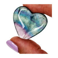 Rainbow Fluorite Heart - Mini