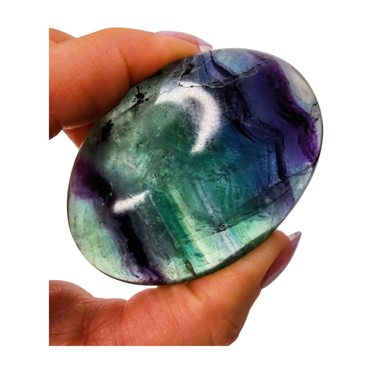 Fluorite Oval Palm Stone