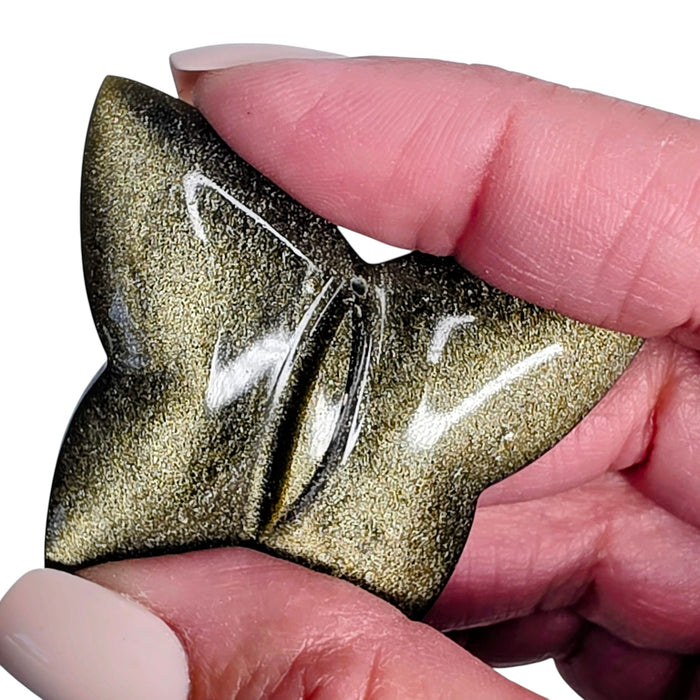 Gold Sheen Obsidian Butterfly