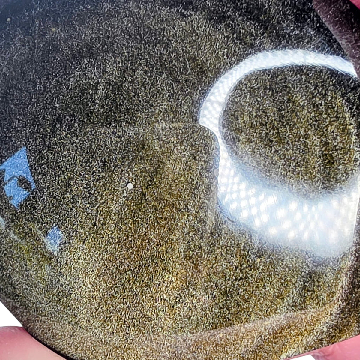 Gold Sheen Obsidian Hexagon
