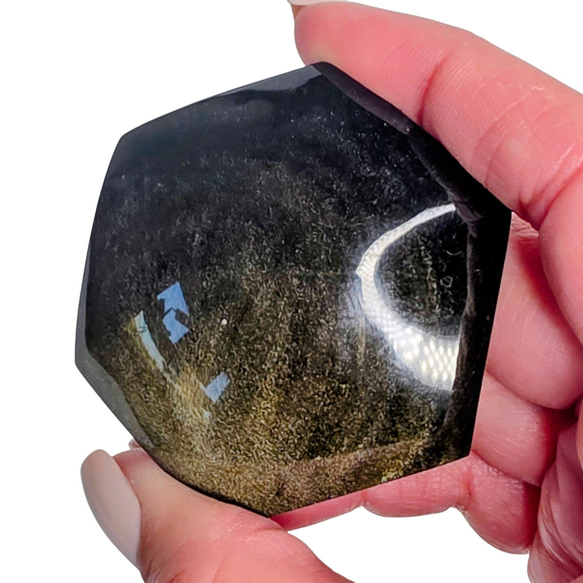 Gold Sheen Obsidian Hexagon