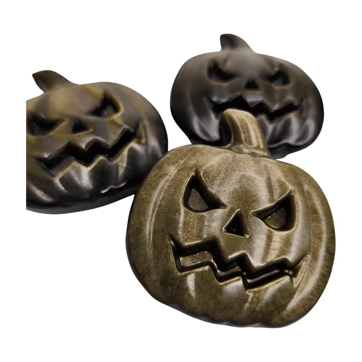 Gold Sheen Obsidian Jack O'Lantern