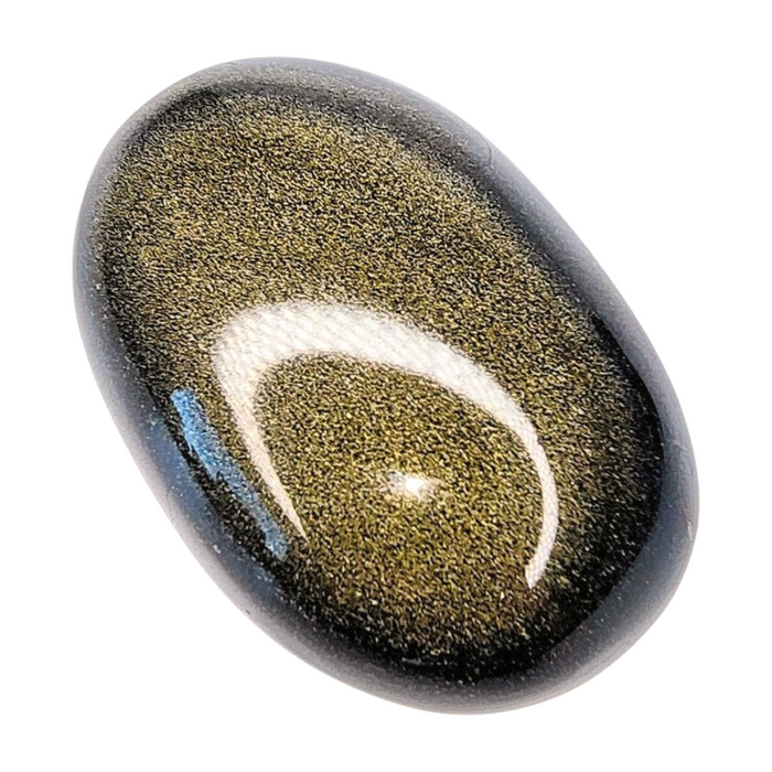 Gold Sheen Obsidian Palm Stone - Small