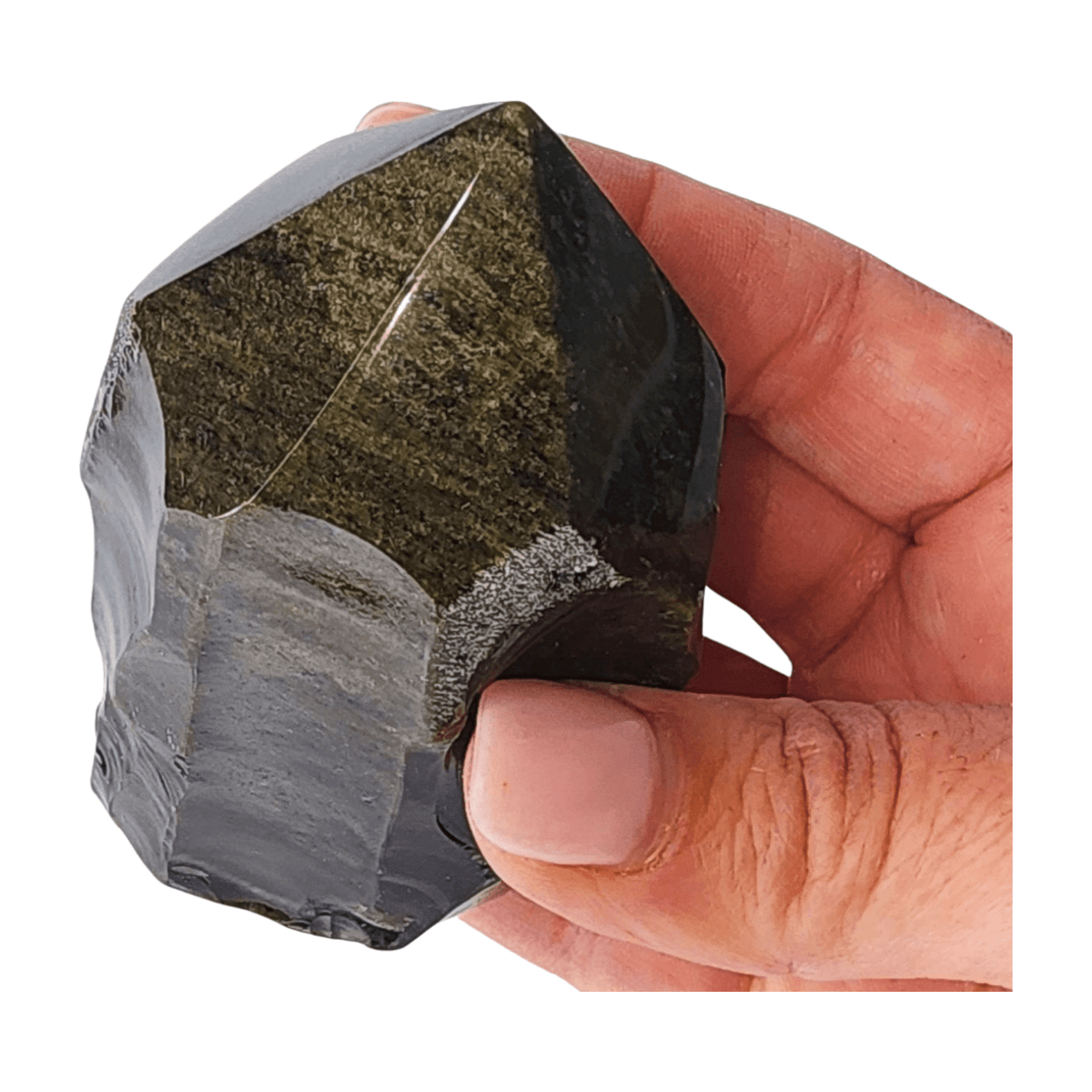 Gold Sheen Obsidian Raw Edge Tower