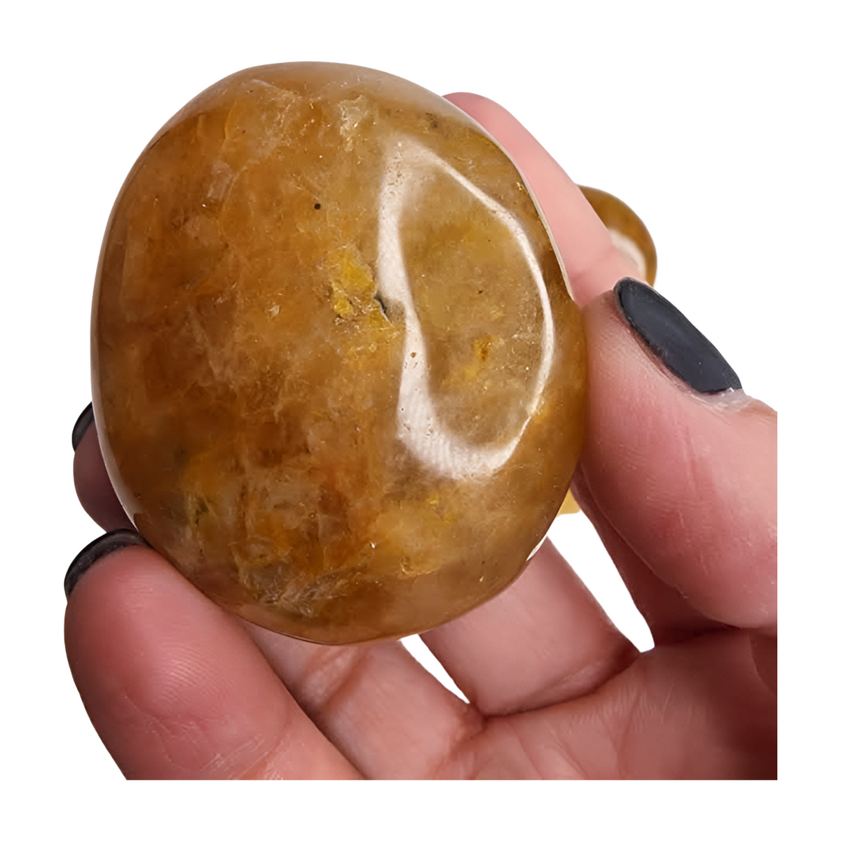 Golden Healer Quartz Palm Stone