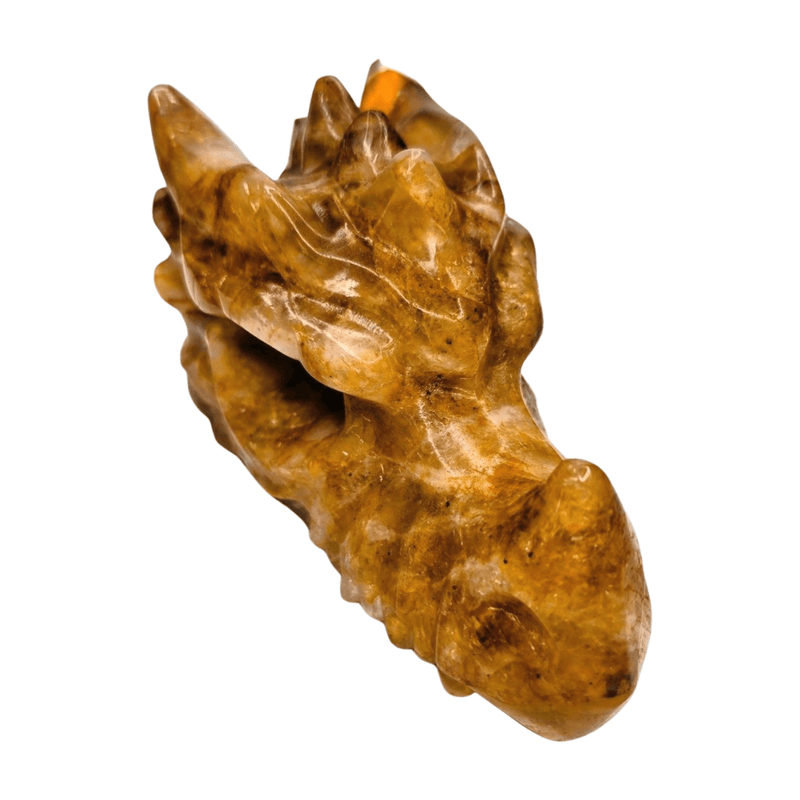Golden Healer Quartz Dragon Head