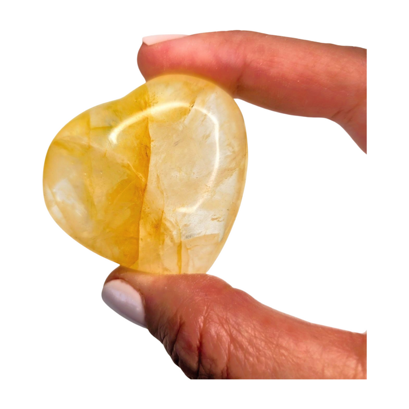 Golden Healer Quartz Heart