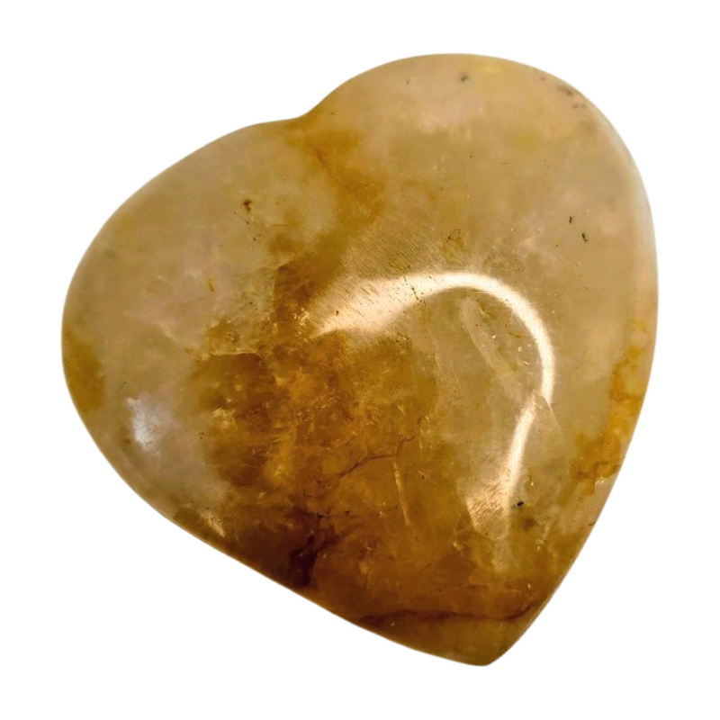 Golden Healer Quartz Heart