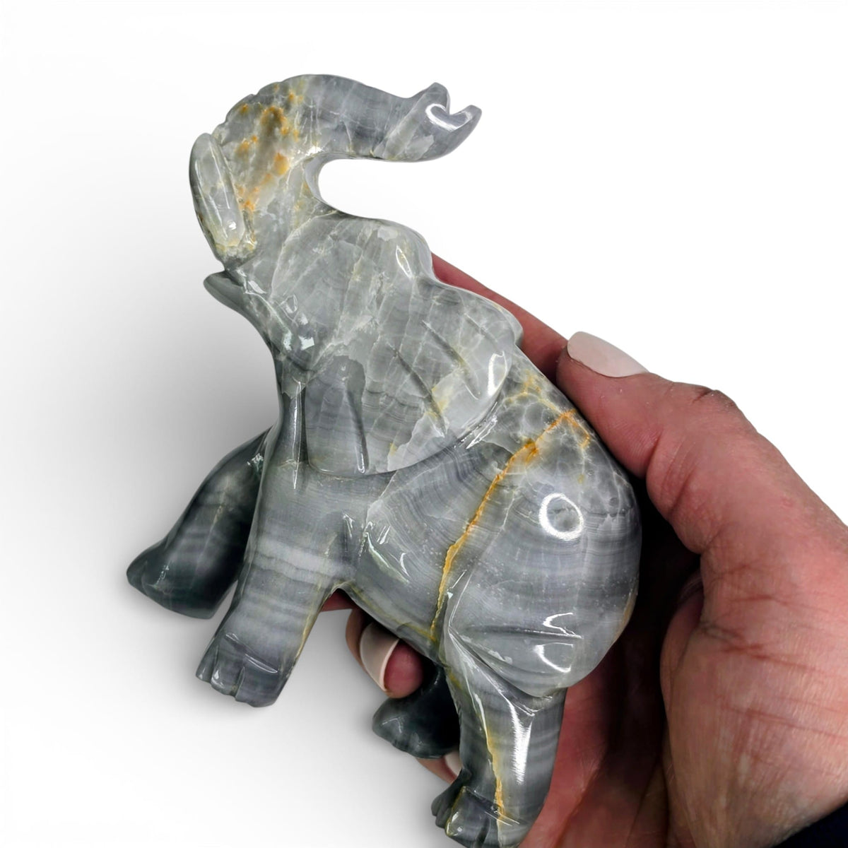 Gray Calcite Elephant