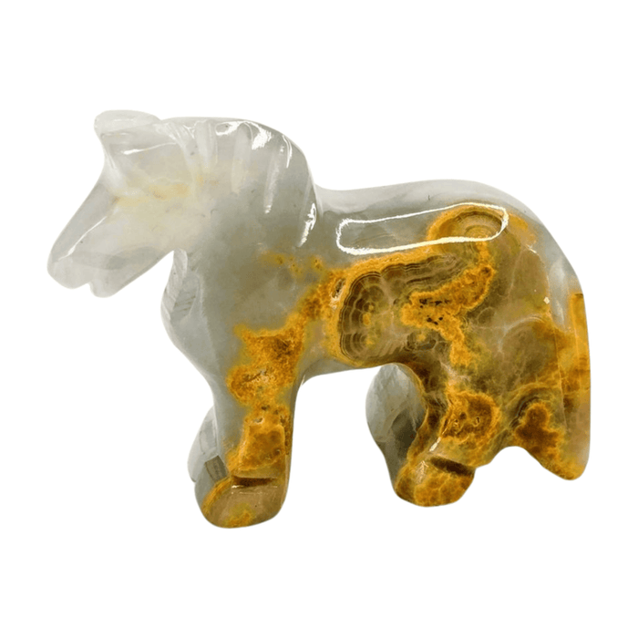 Gray Calcite Horse - Small