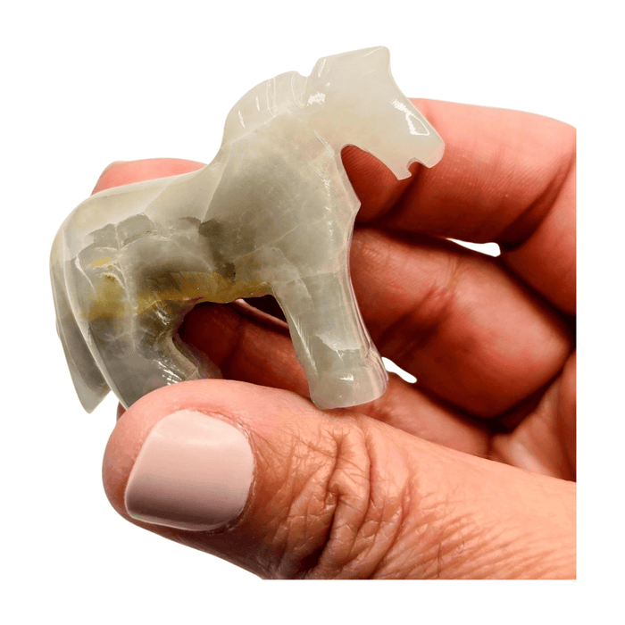 Gray Calcite Horse - Small