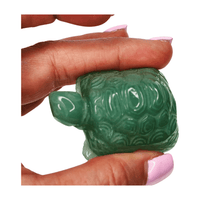 Green Aventurine Tortoise - Size Reference