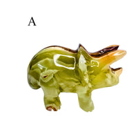 Green Calcite Triceratops