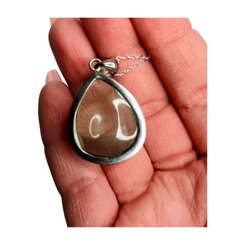 Green Fluorite Drop Pendant - 18 Inches