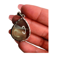 Green Fluorite Drop Pendant - 18 Inches