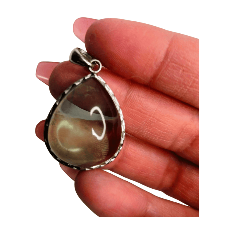 Green Fluorite Drop Pendant - 18 Inches