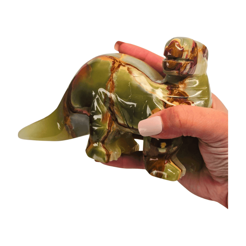 Green Calcite Dino - Large