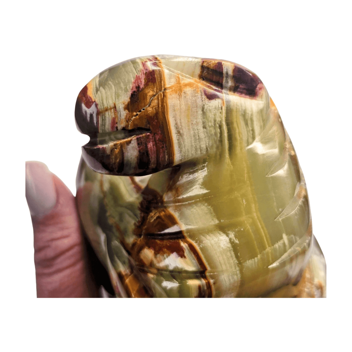 Green Calcite Dino - Large