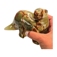Green Calcite Dino - Large