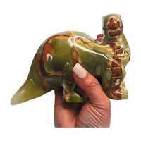 Green Calcite Dino - Large