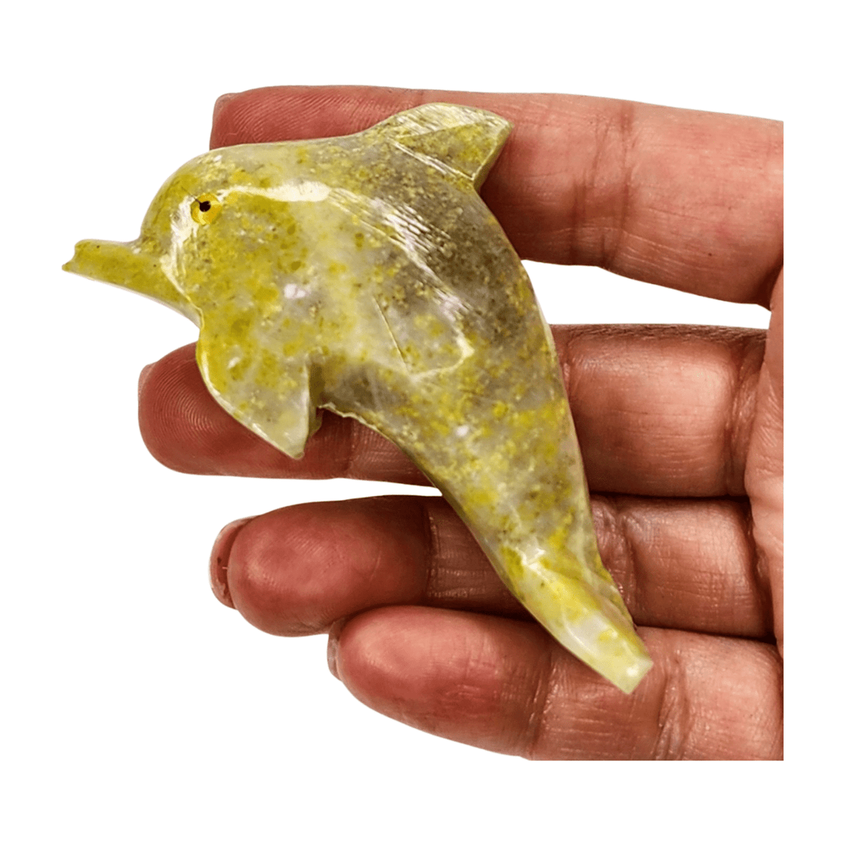 Green Calcite Dolphin